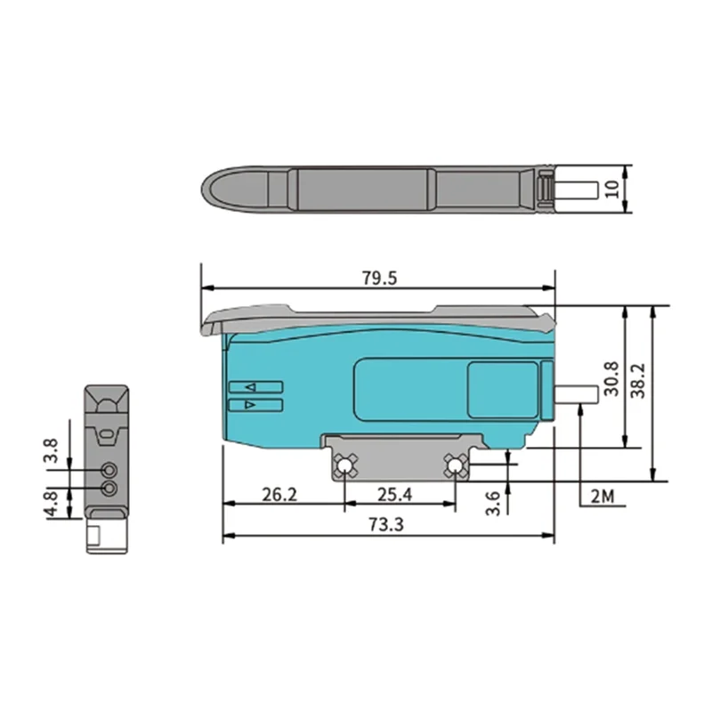 Glasfaser-Sensor-Verstärker, analog, 0–5 V Spannung, NPN, NO NC, Dual-Ausgang, 12–24 V DC, 4-Draht, optischer Lichtschranke