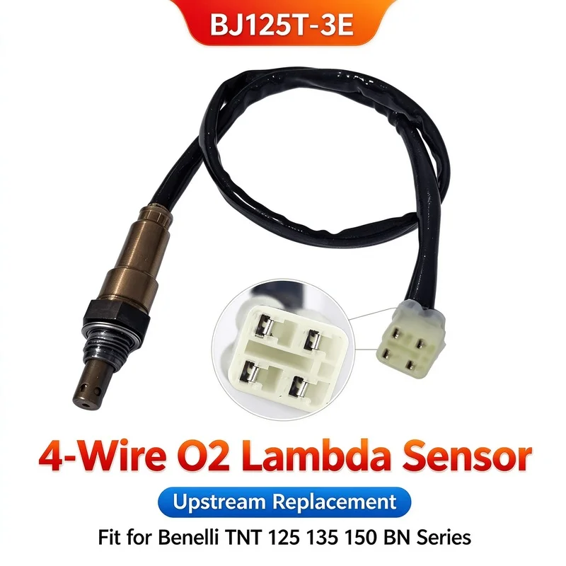 Motorcycle Front Exhaust O2 Oxygen Sensor Lambda Probe OE BJ125T-3E Fit for Benelli BJ125-3E Little Dragon Naked Sport Bike 125c