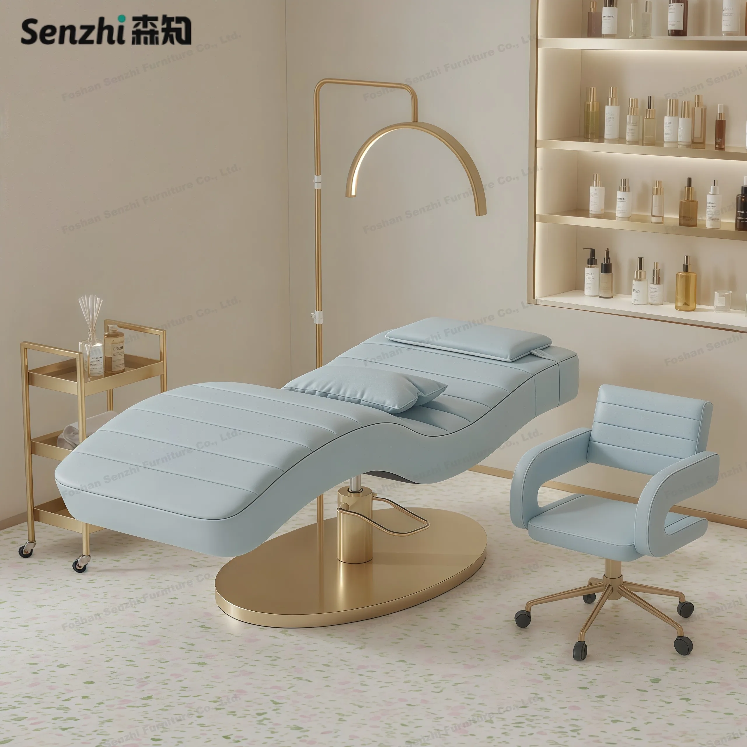 سرير رموش معدني جديد سرير رموش منحنية Para Lashista Camillas Para Pestaas Cama De Pestaas وردي