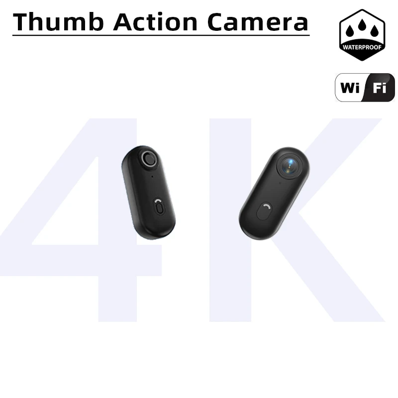 

UHD 4K FHD 1080P Мини-камера для тела Носимая экшн-камера для большого пальца Размер громкой связи Запись для ношения на теле Портативная видеокамера