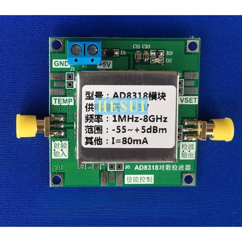 Moduł AD8318 Miernik mocy RF Detektor logarytmiczny Wykrywanie mocy (1-8000 MHz)