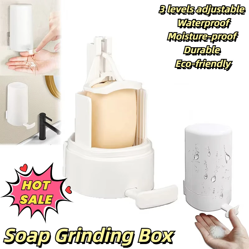 

Grinding Soap Box Creative Wall Mounted Soap Grinder Box Waterproof Soap Container Without Drilling Holes Used For Hand Washing