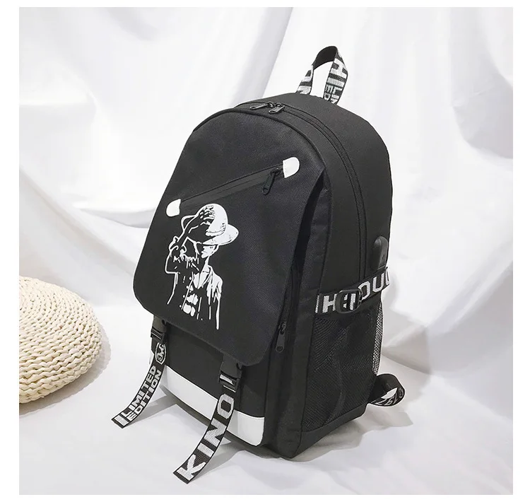 Japanese anime One Piece Handsome backpack Luffy patterned backpack Small gift