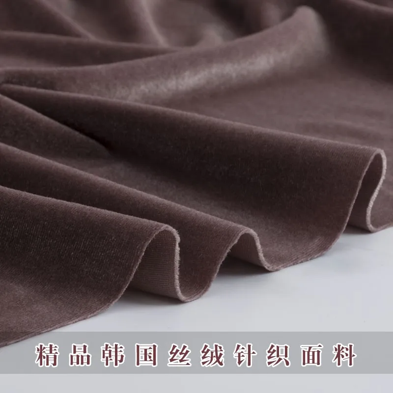 High Quality |Pleuche Cloth Fabric Thickened Clothing Surface Black Upscale Velvet Spring and Autumn Cheongsam Suit