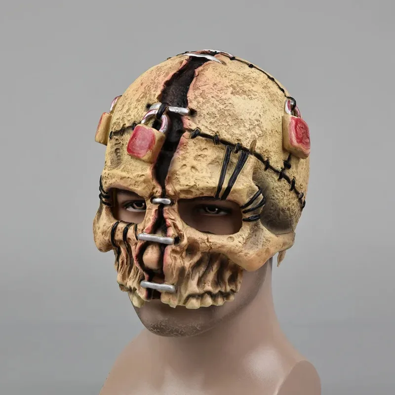 A888A888 Косплей Furiosa A Mad Max Saga Маски с замком на голову с черепом Хэллоуин Маска для лица Реквизит Страшные маски ужасов для взрослыхB666@B666@! A888A888 Косплей Furiosa A Mad Max Saga Маски с замком на голову с черепом Хэллоуин Маска для лица Реквизит Страшные маски ужасов для взрослыхB666@B666@!