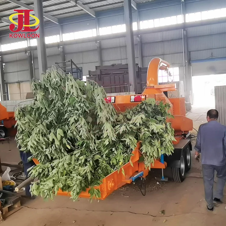 New Design Forestry Waste Tree Log Branch Shredder Wood Chipper Drum Wood Chipping Machine