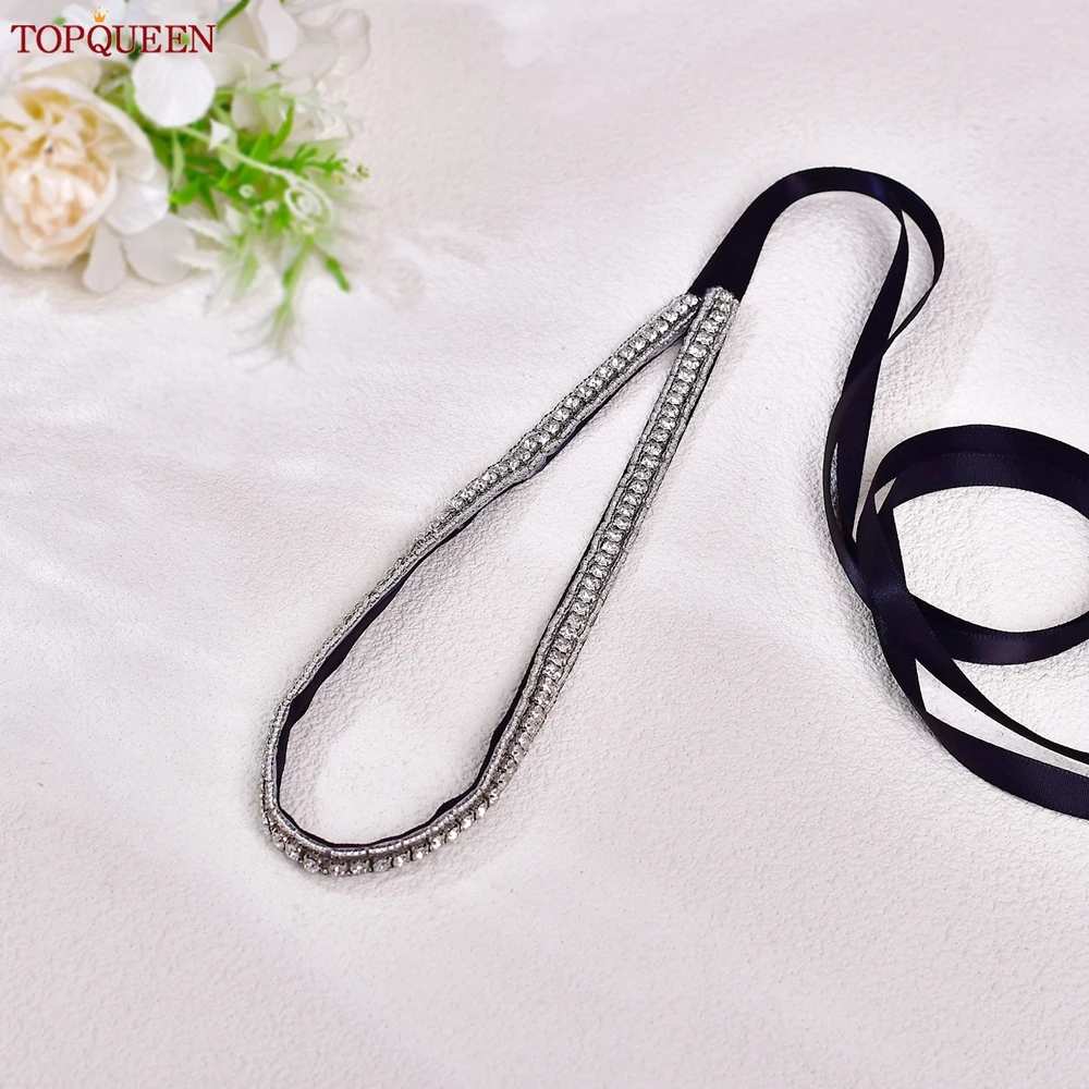 Topqueen-女性のための手作りのラインストーンベルト,薄いウェディングドレスのアクセサリー,花嫁介添人,ガードル,ドレスの装飾,s217