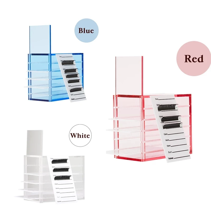 Clear 5 Layers False Eyelash Storage Box  Acrylic Pallet Lash Holder Eyelashes Extension Display Stand Tools