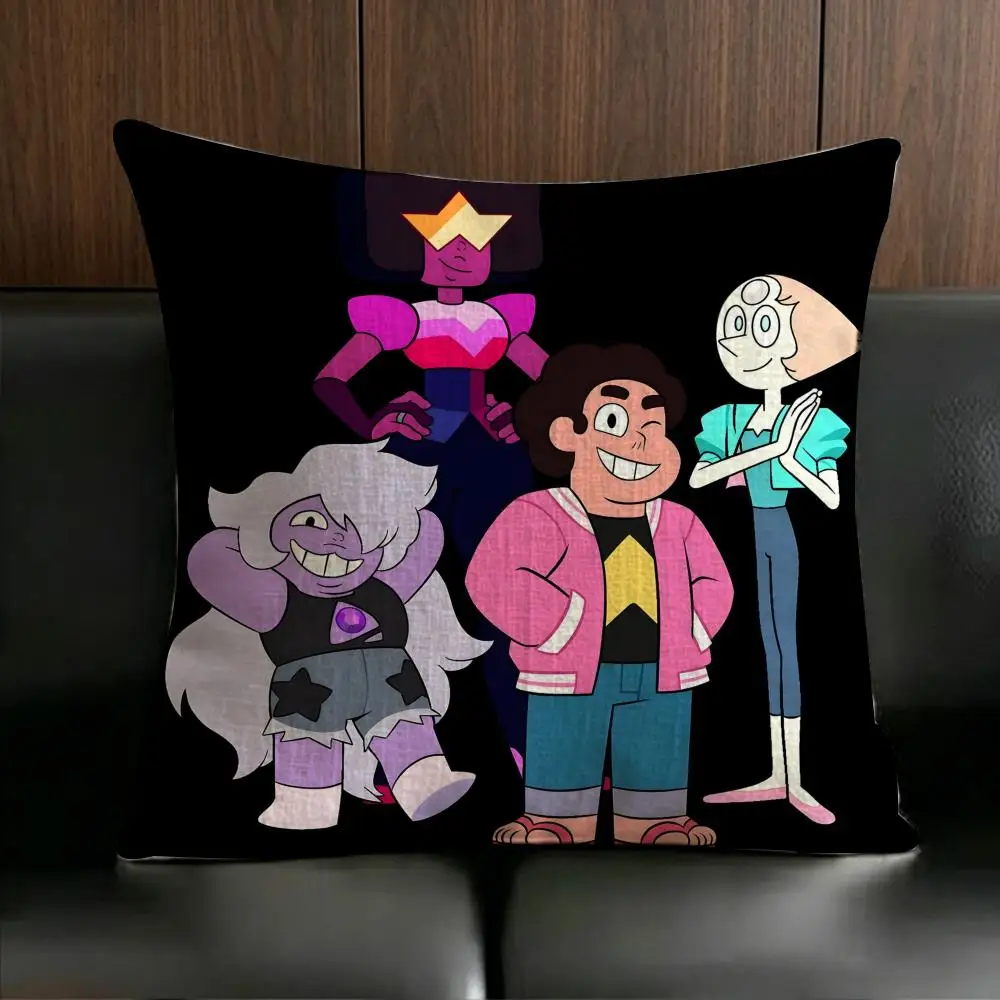 Anime Poster S-Steven U-Univ Cushion Cover Anti-dustmite Pillowcase Invisible zipper silky short plush Sofa cushion cover