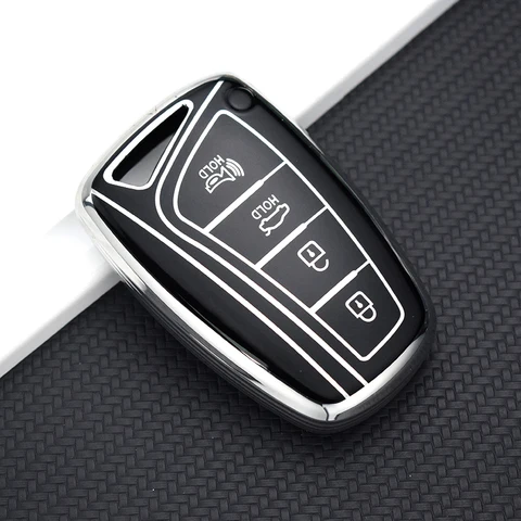 3/4 кнопочный корпус Fob для Hyundai Ix45 Equus Centennial Genesis G80 Santa Fe Sport великолепное азира ТПУ чехол для автомобильного ключа