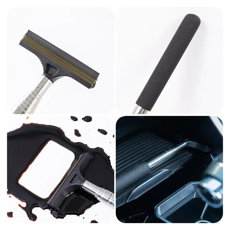 auto Side Mirror Squeegee Retractable car Glass Water Wiper Long Handle Cleaning Tool Glass Mist Cleaner for Rainy Foggy Weather