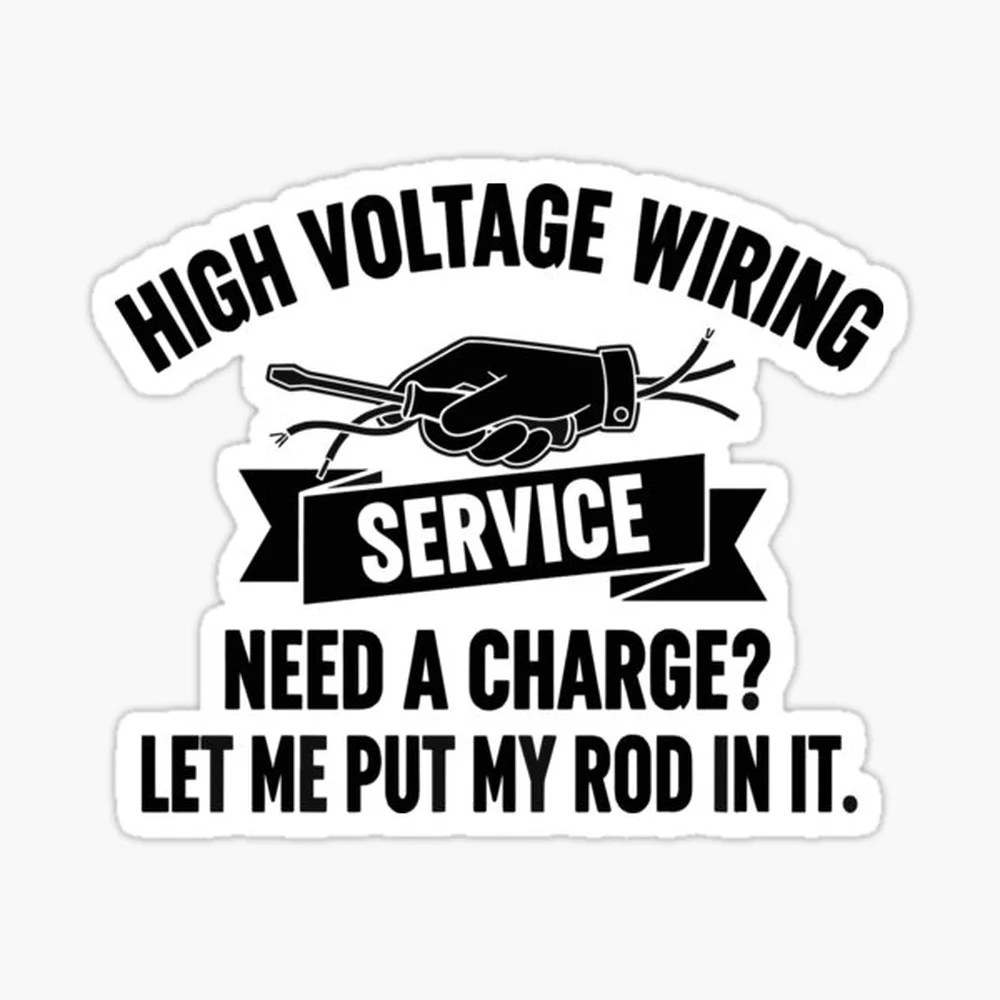 funny inappropriate Men's Rock Hard Caulking Services  Sticker for Laptop Decor Bedroom Car Cute Cartoon Art Fashionable Public