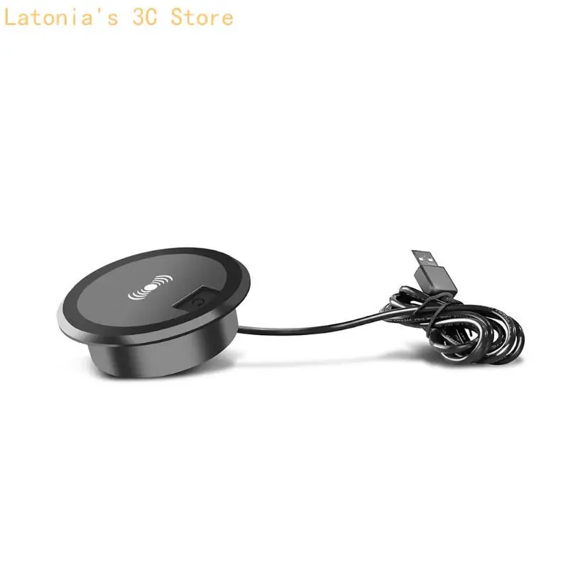 Embedded 10W Wireless Charging Make IT Simple Desk Wireless Desktop Grommet Power Wireless Charging Pad X3UB