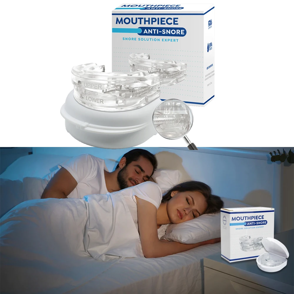 Silicone Anti-Snore Mouthpiece, Bruxismo protetor bucal, Melhorar o sono ajuda chaves, Dentes dispositivo ortodôntico ronco noite, Parar ronco