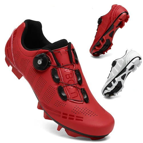 Zapatos de ciclismo MTB con tacos para hombre, tacos para ruta, zapatillas planas de velocidad para bicicleta de carretera, calzado para ciclismo de montaña Spd para mujer