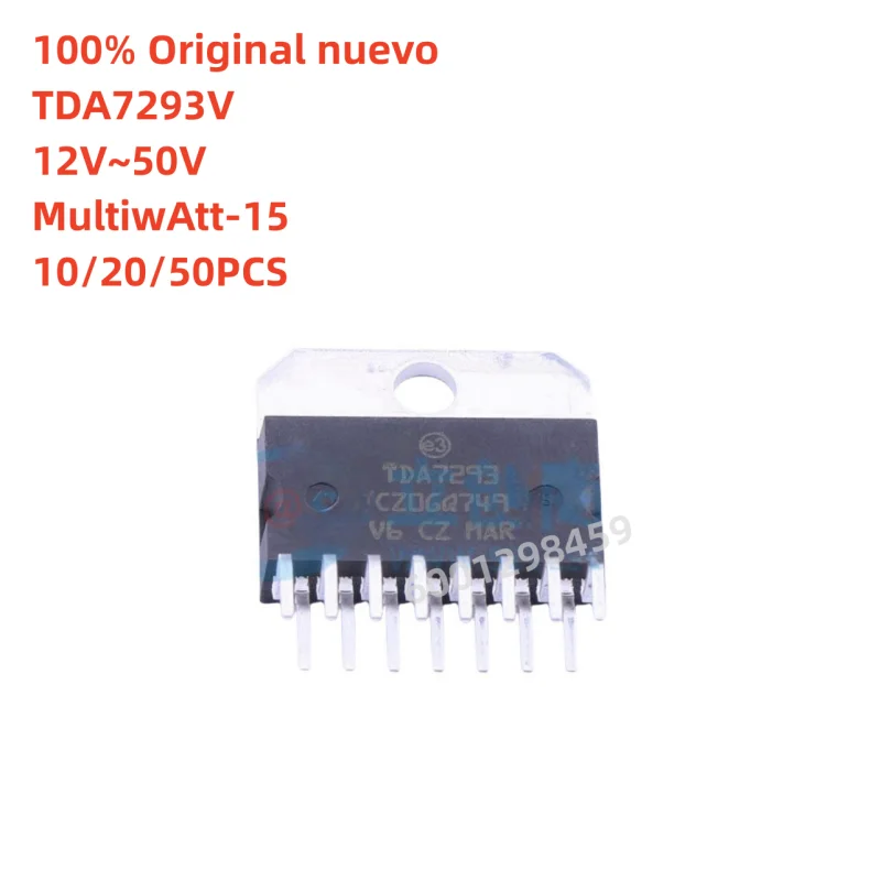 100% original nuevo 10pcs - 50pcs  TDA7293 Multiwatt15 chip audio amplifier 120V 100W