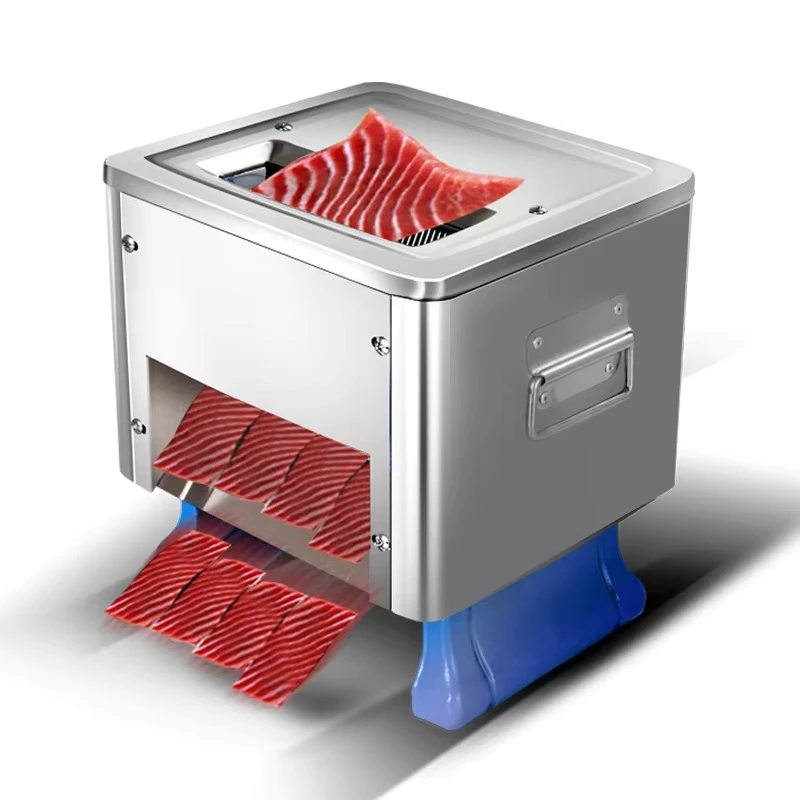 

Small meat cutter, chicken breast cooking meat processing machinery 850w/150kg/h 220V 1500 21