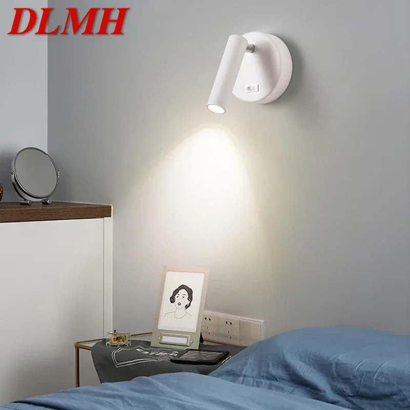 DLMH Contemporary Wall Lamp Indoor Living Room Bedroom Bedside Lamp Nordic Art Hotel Corridor Hallway LED Wall Lamp