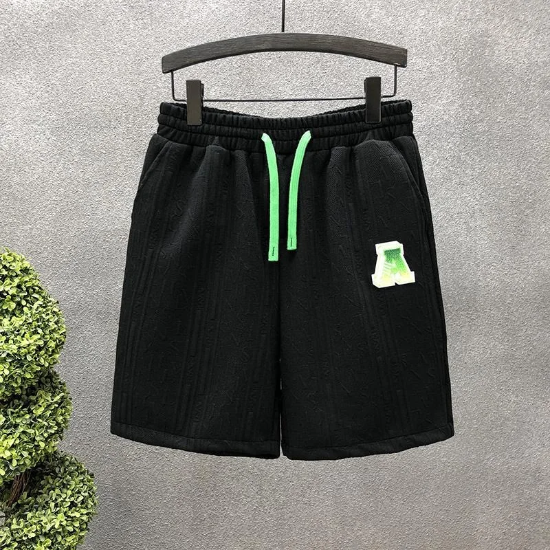 2023 Spring Men\'s Shorts Korean Fashion Green Shorts Harajuku High Street Men\'s Clothing Men\'s Casual Shorts At Home New