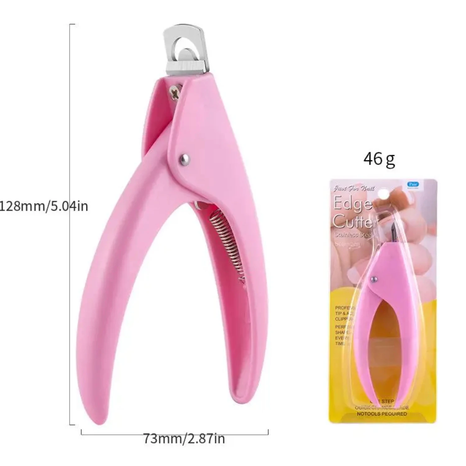 Cortador de puntas de uñas postizas acrílicas de alta calidad esencial de grado profesional, cortaúñas de tijera para uñas, cortaúñas de gel UV, profesional
