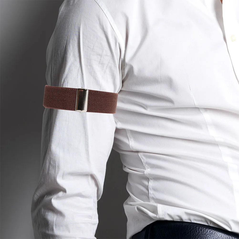 

Sleeve Arm Ring Dress Shirt Holder Straps Men Polyester Yarn Plus Elastic Band Man