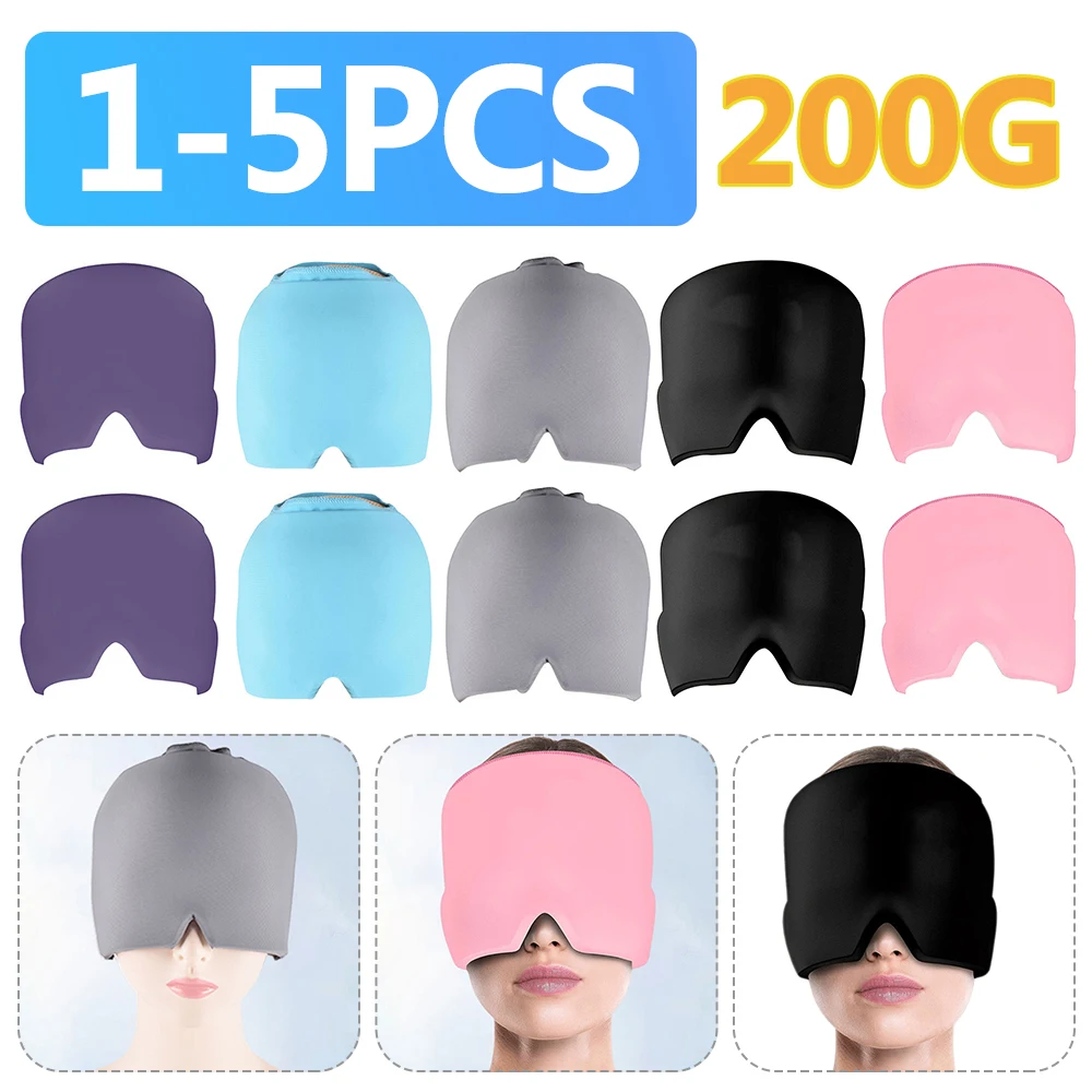 

Шапка для облегчения мигрени, шапка для головной боли, гель, горячая и холодная терапия, ледяная шапка для облегчения боли, ледяная шапка, маска для глаз, снятие стресса, давления и боли