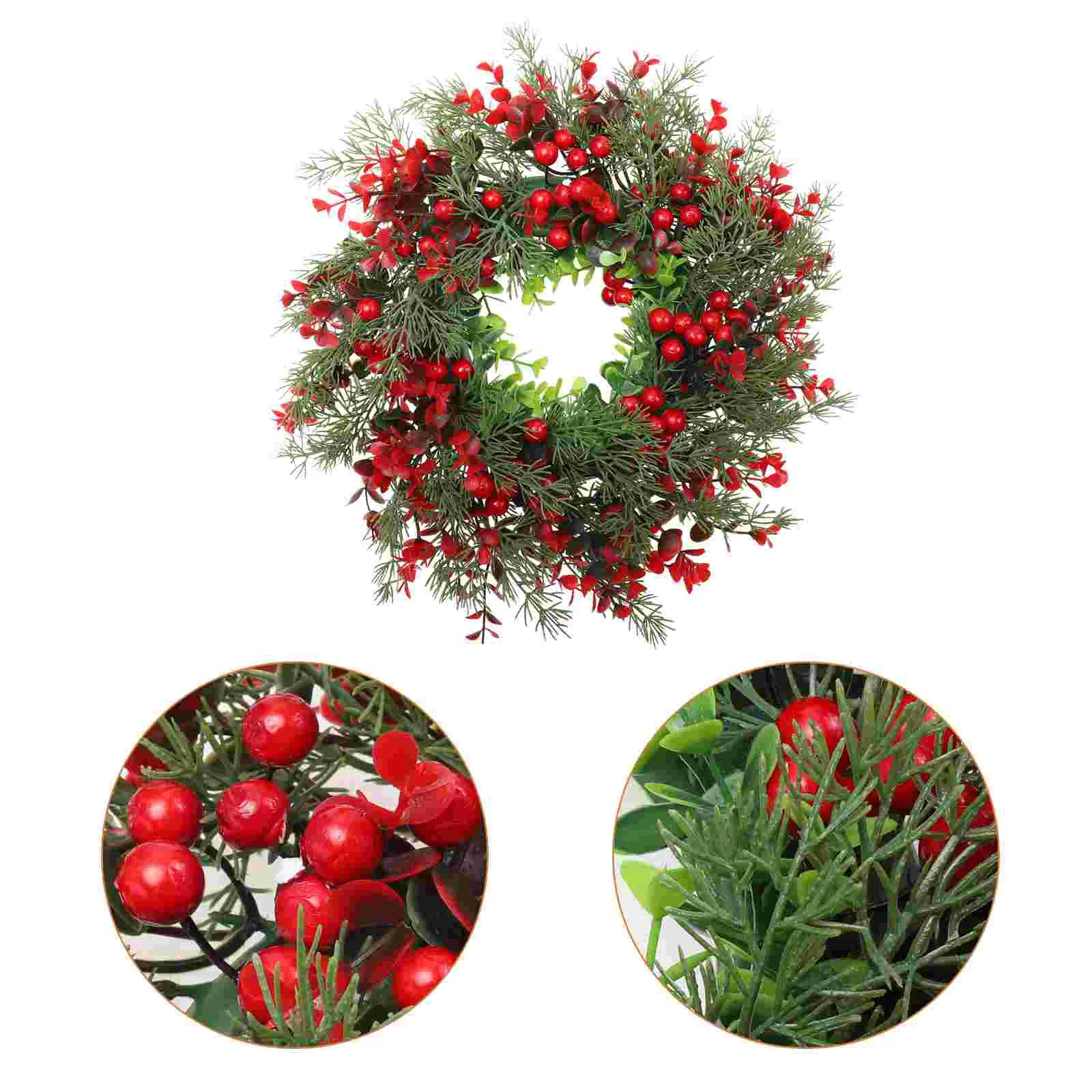 Artificial Garland Christmas Wreath Decorations Outdoor Party Festival Pendant Tree Trees Hanging Xmas Delicate Sequins