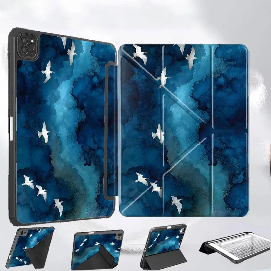 

Luxury Texture Pattern Tablet Case For iPad Mini 6 7 Pro 11th 10th 9th 8th 7th 12.9inch Air 4 5 M3 M2 M4 11inch Pro 2025 Holder