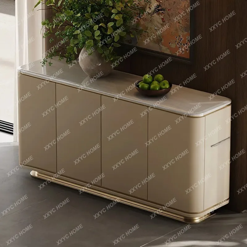 XXstyle entrance cabinet baking paint modern simple side cabinet marble mountain decoration foyer