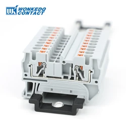 PT4 Push-in Terminal Strip Plug PT-4 4mm² Cable Connector Electrical Connect Din Rail Screwless Terminal Block PT 4