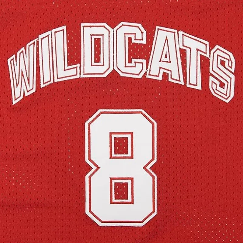 AA wat Movie Wildcats High School #8 Chad Danforth Basketball Jersey Sports Shirt Cosplay Mens Tops LOGO Sewing Embroid2025 New