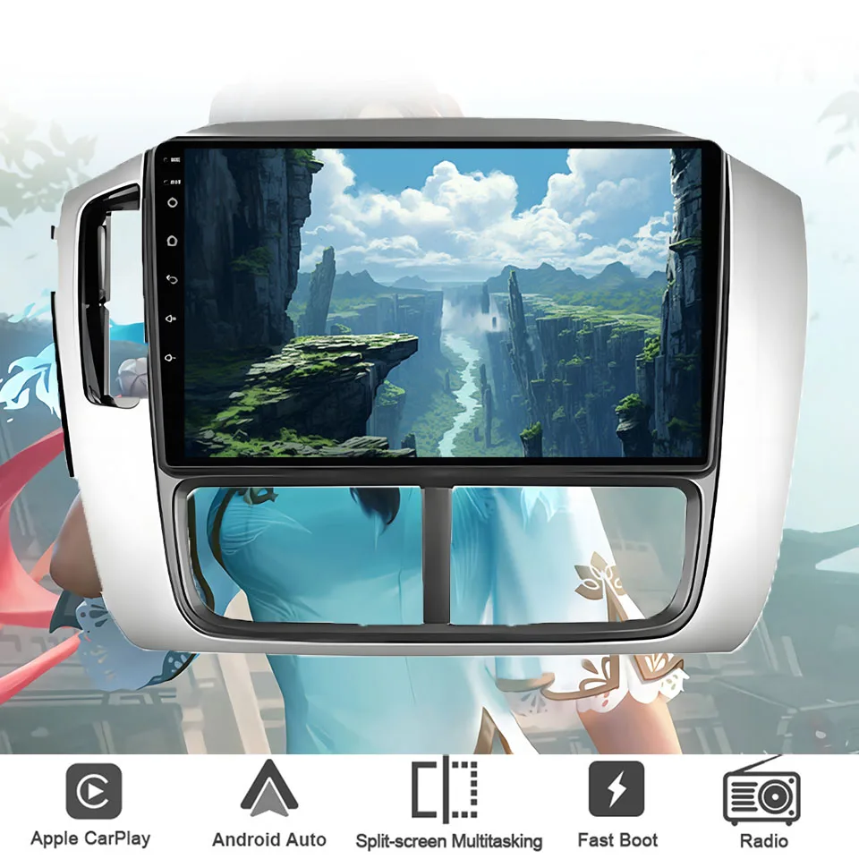 

9‘’ QLED Android 14 8G Ram Car GPS Navi Music Video Multimedia Player For Honda Pilot 2005 - 2008 Auto Stereo Head Unit