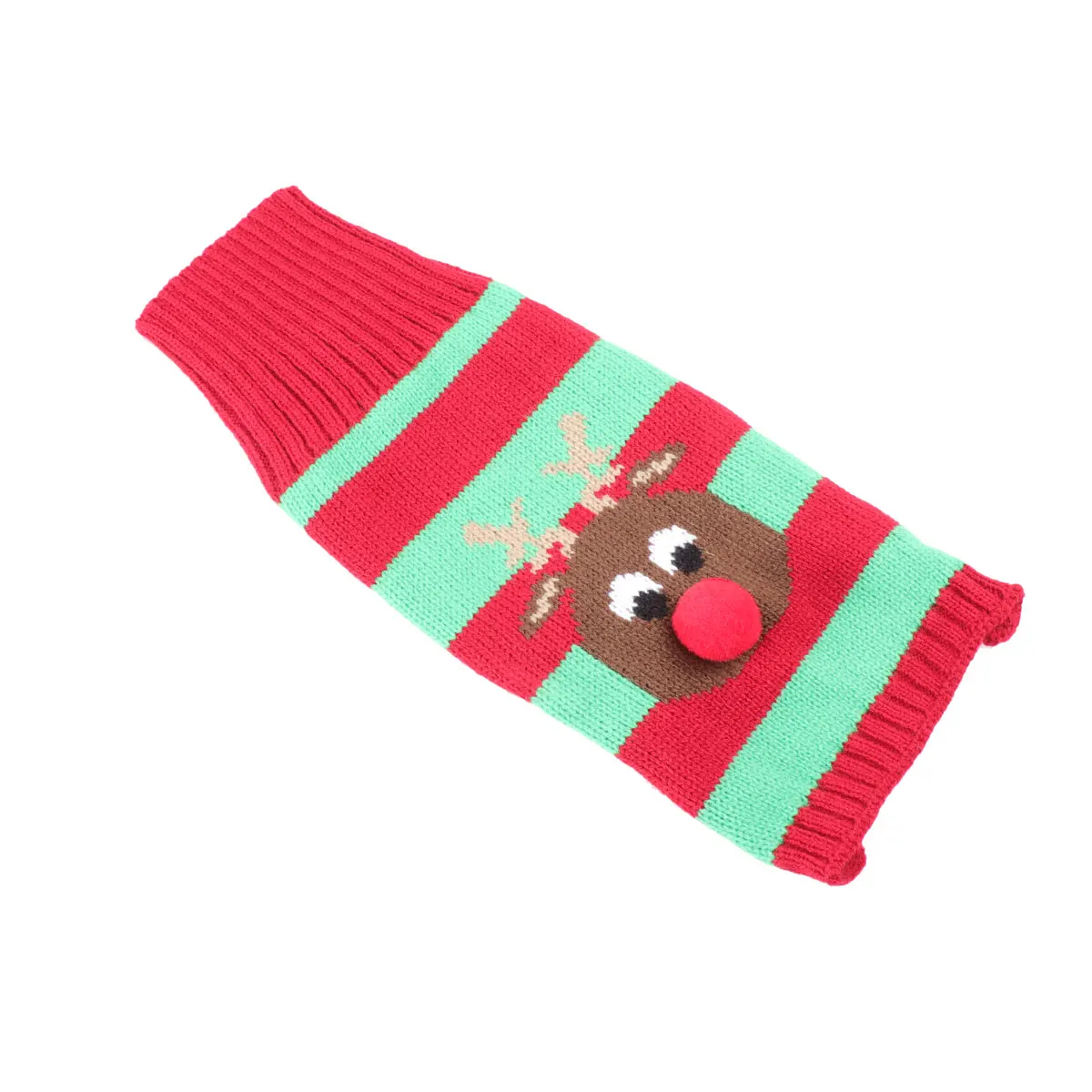 

Christmas Pet Sweater for Puppy Dog Warm Fashion Stripe Design Red Green Xxs Size Easy on Comfortable Outdoor Walking Jogging