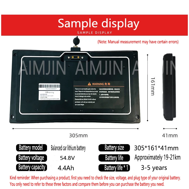 Batterie de panneau de Cesauto-équilibrée Xiaomi, application de connexion de batterie au lithium Ninebot Segway, BMS 4 broches, 54V-63V, 4400mAh