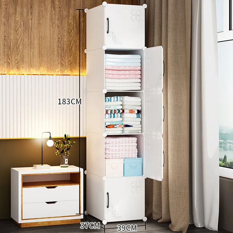 Door Shelves Wardrobe Minimalist Nordic Display Open Makeup Placard Modern Foldable Clothes Closet Cheap Muebles Salon Furniture