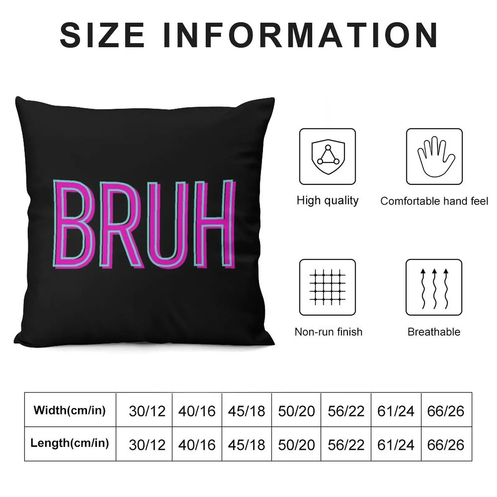 Bruh Throw Pillow Luxury Pillow Cover Pillowcase Sitting Cushion pillow