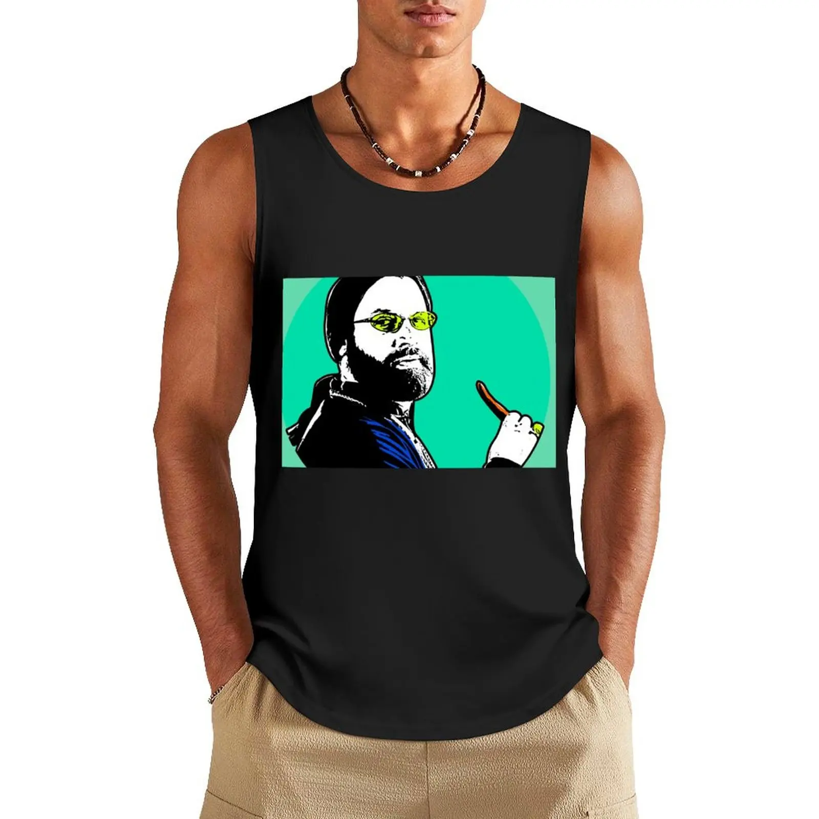 Tom SeguraMask Tank Top Fitness men clothing bodybuilding for men Men's sleeveless