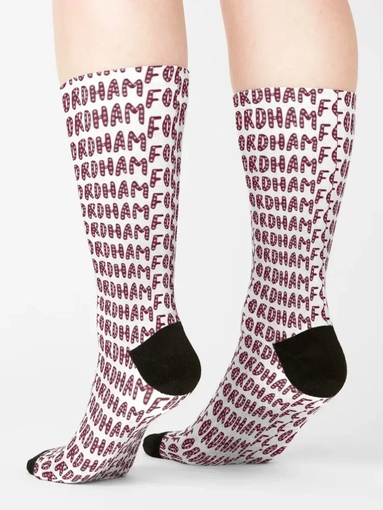 Fordham University Socks winter men cotton high quality crazy happy Socks For Women Men's