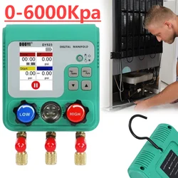 0-6000Kpa miernik ciśnienia chłodniczego cyfrowy klimatyzator samochodowy miernik fluoru ciśnieniomierz