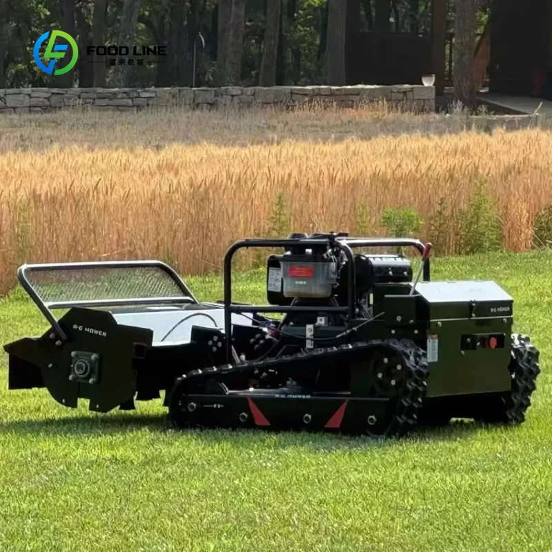 

Customized 1000mm Wide-Cut All-Terrain Smart Lawn Mowing Robot Remote-Controlled for Farm Orchard Garden Grass Trimming
