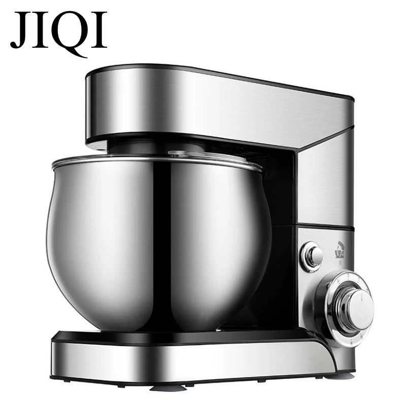 JIQI Electric Food Mixer 5L Bakery Dough Knead Blender Egg Beater Kitchen Salad Mixer Milk Frother Multiple Use Speed control EU