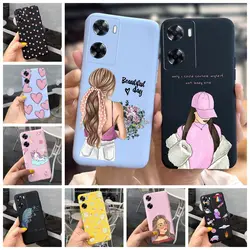 For OPPO A57S Case OPPO A57E Cover Fashion Pretty Girls Painted Soft TPU Phone Cases For OPPO A77S A77 A57 4G 2022 A 57 s Fundas