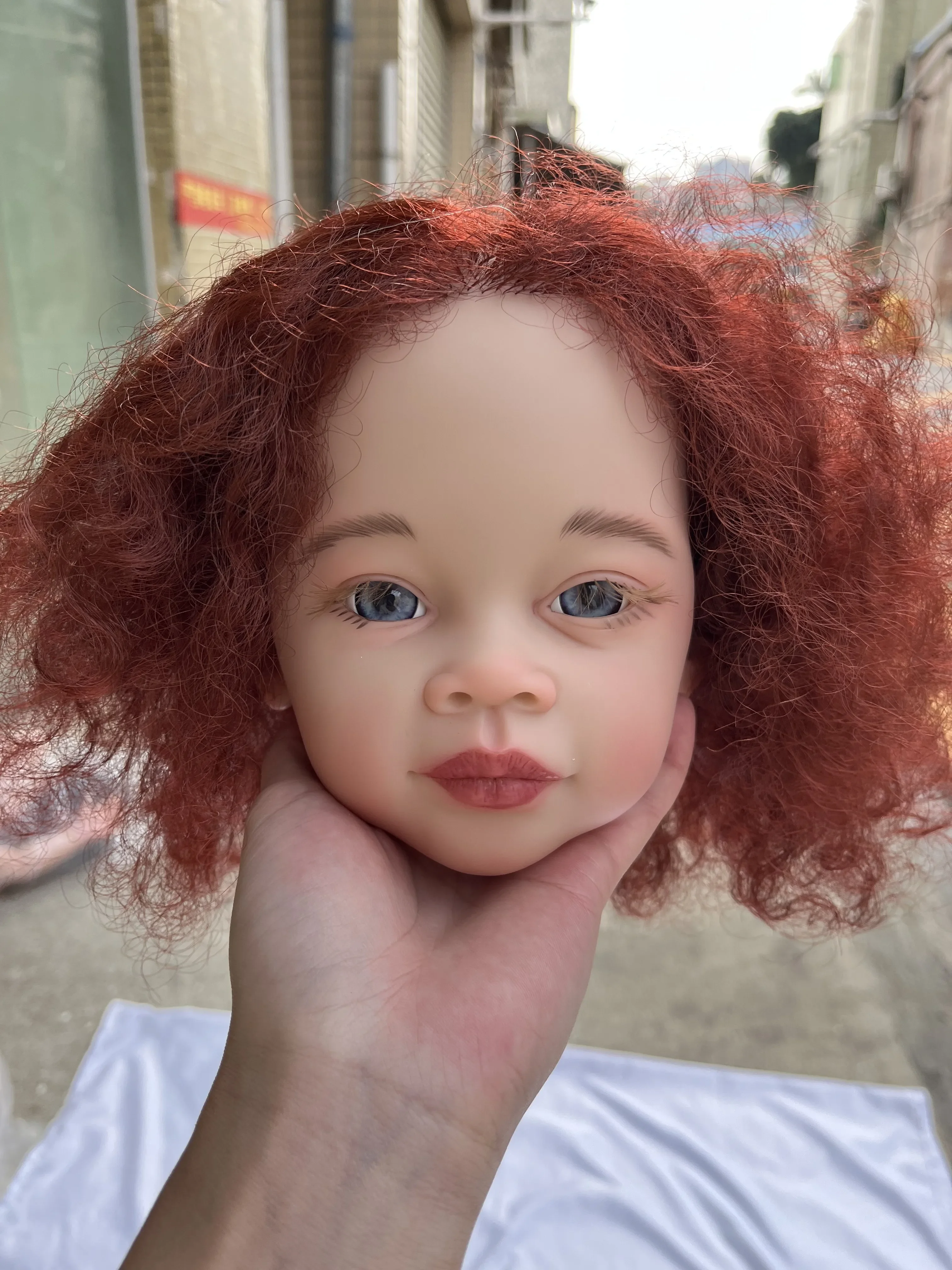 DLS personnalisé approvisionnement limité 32 pouces Reborn bébé Meili avec cheveux enracinés à la main Kit peint bricolage partie vraies Photos