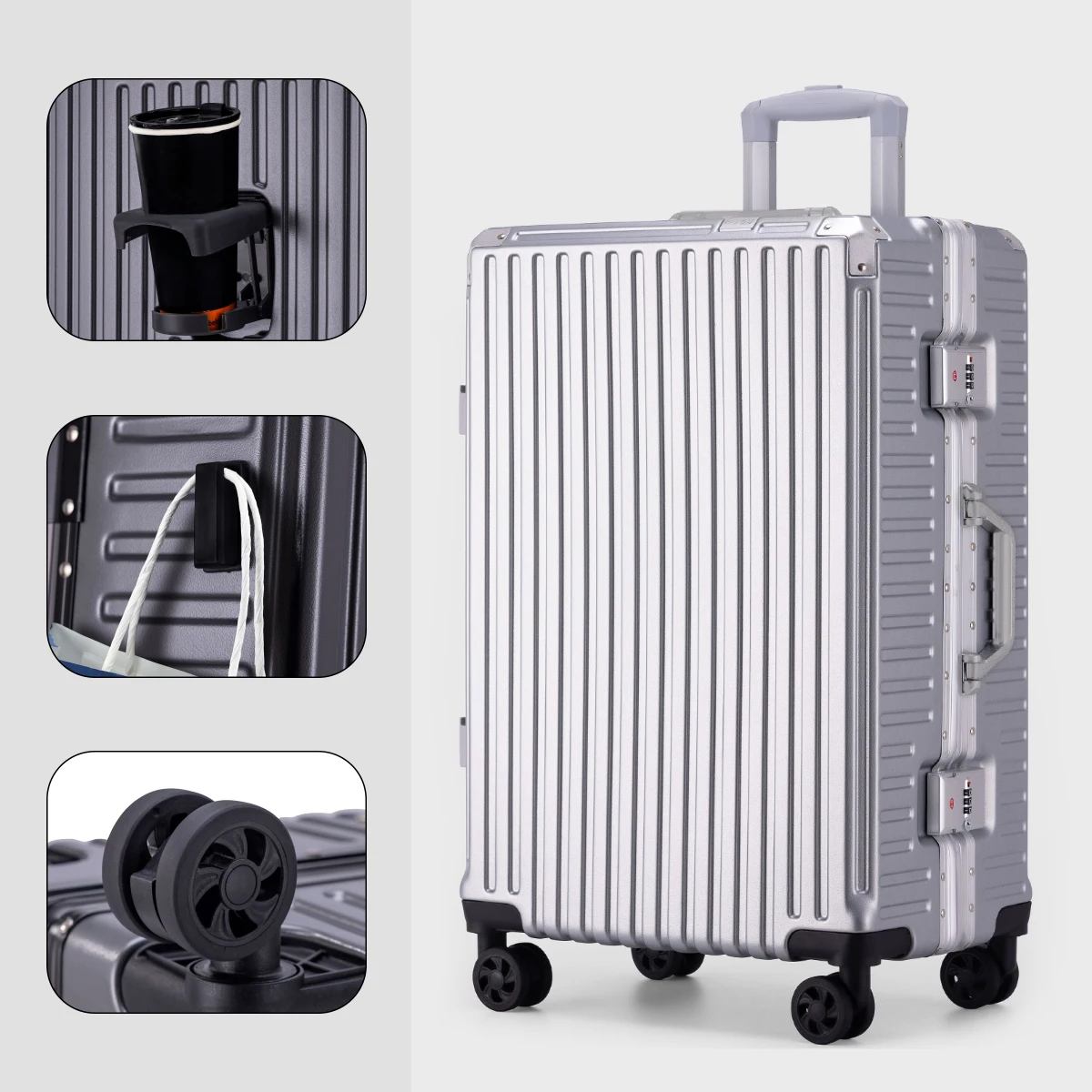 Robuster und langlebiger multifunktionaler Trolley-Koffer, neuer Koffer mit großem Fassungsvermögen, universelle Rad-Studenten-Passwortbox – Detail 18