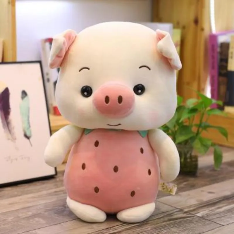 

23CM Fruit Animal Plush Toy Creative Transforming Pig Figure Pineapple Strawberry Bunny Rabbit Changeable Stuffed Send Childrens