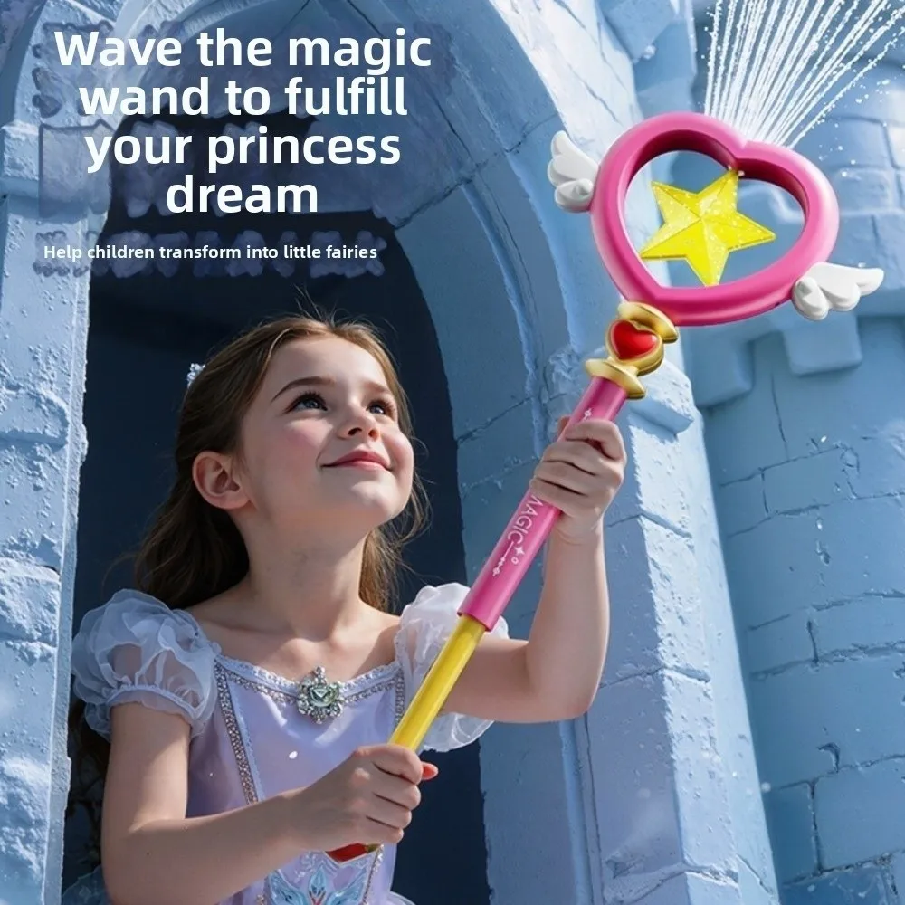 7-Hole Water Wand Fairy Wands Love Shaped Water Play Stick Star Impossible Splashing Spray Princess Water Spray