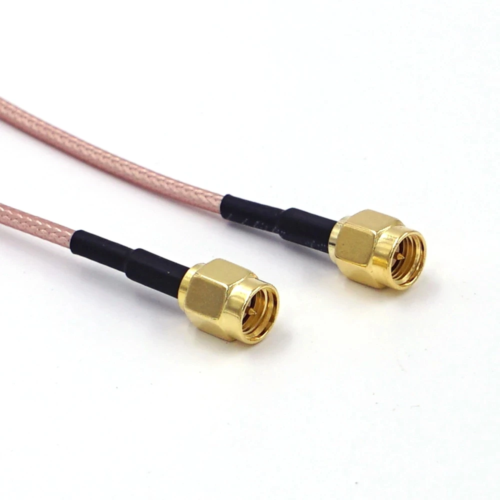 50PCS SMA Male to SMA Male RG316 Coaxial Cable Jumper Pigtail 20cm RF Connector Adapter WiFi Antenna Extension Wire