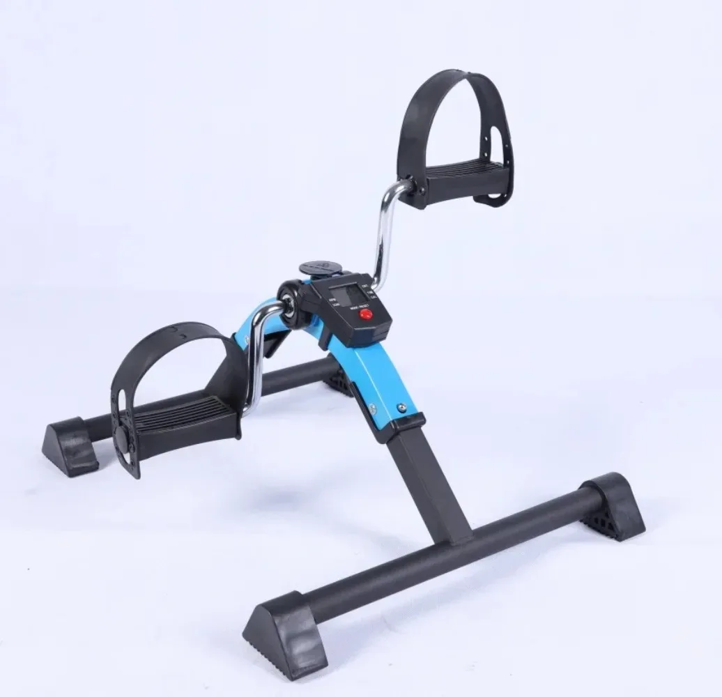 

Home Exerciser Mini Cycle Fitness Exercise Bike Mini Bike Hand and Foot Trainer Foldable New Blue