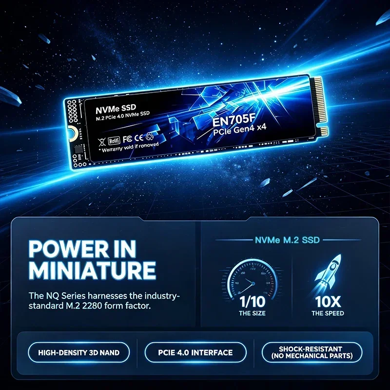 Super Speed EN705F M2 NVMe PCIe Gen4 SSD 500GB 1TB 2TB 4TB Embedded Solid State Drive for Gaming Work PC Laptop