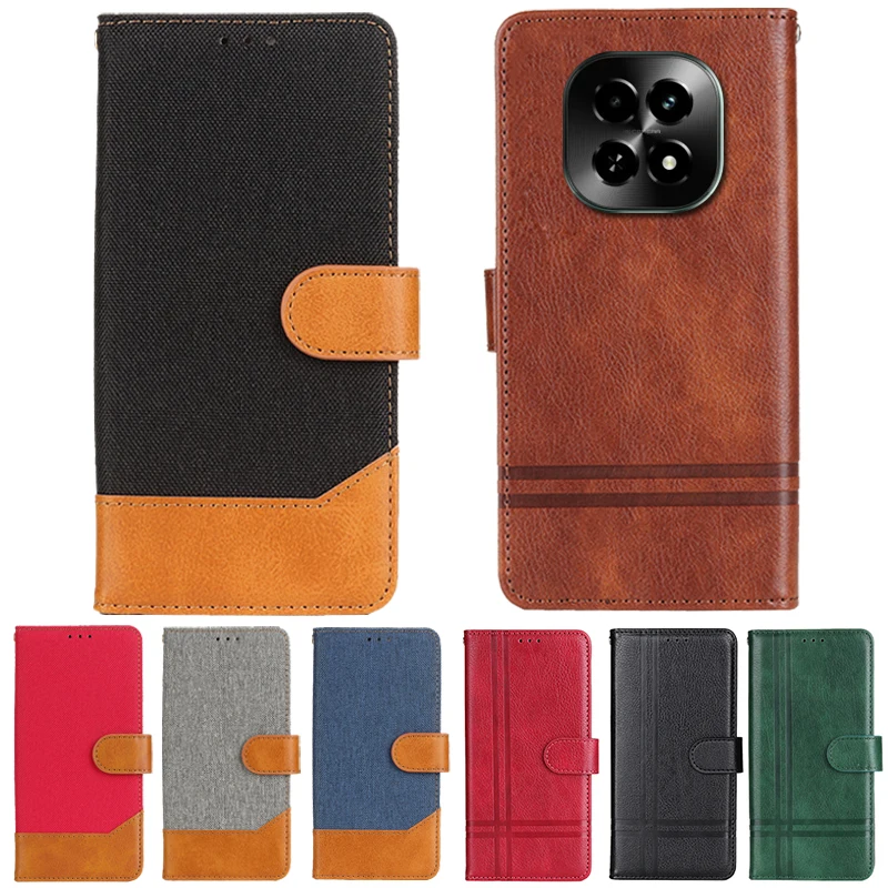 Card Holder Cover Case For Realme V60 Pu Leather Flip Cover Retro Wallet Phone RealmeV60 RMX3995 Case Business Fundas Coque